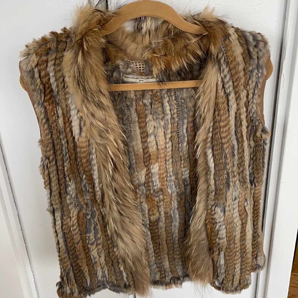 What goes around comes around rabbit fur vest